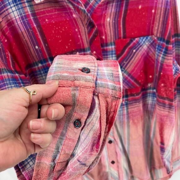 Orvis Womens Button Down Shirt Stretch Long Sleeve Plaid Pocket Red Size XL - Picture 8 of 12